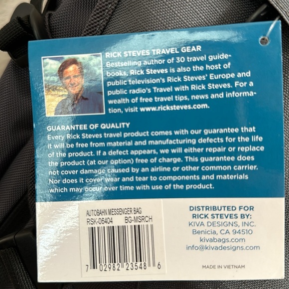 Rick Steves LAPTOP MESSENGER BAG - grey/blk - Picture 15 of 16